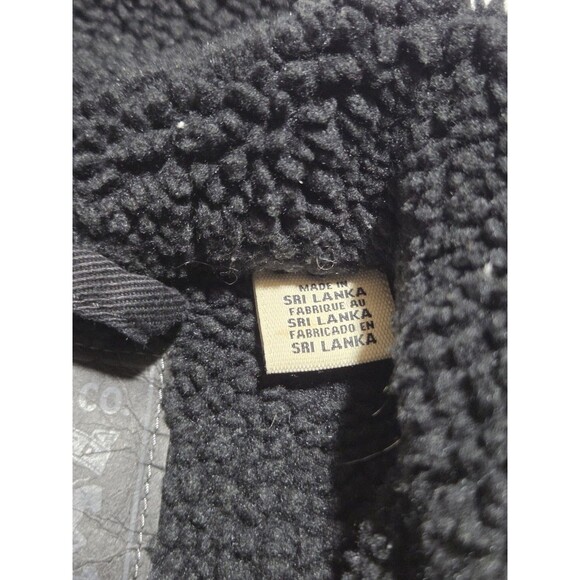 Womens Black Levis Strauss Sherpa Collar Trucker Denim Jean Jacket Small Petite - Picture 4 of 9